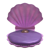 かいがらのベッドのパープルの画像