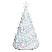 ツリーのイルミネーションのホワイトの画像