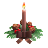 クリスマスキャンドルのブラウンの画像