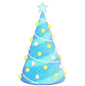 ツリーのイルミネーションのブルーの画像