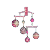 オーナメントのモビールのピンクの画像