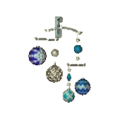 オーナメントのモビールのブルーの画像