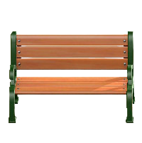 ガーデンベンチのグリーンの画像