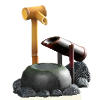 ししおどしの煤竹の画像