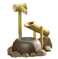 ししおどしの枯竹の画像