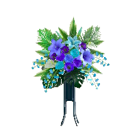 スタンドフラワーのブルーの画像