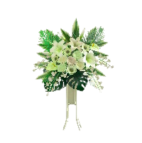 スタンドフラワーのホワイトの画像