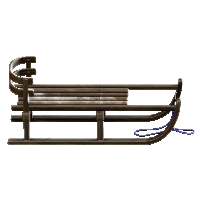 そりのダークブラウンの画像