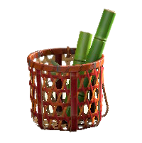 たけのかごの煤竹の画像