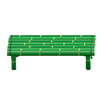 たけのベンチの青竹の画像