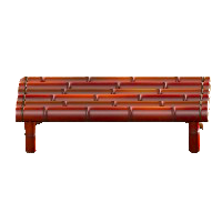 たけのベンチの煤竹の画像