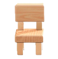 つみきチェアのナチュラルの画像
