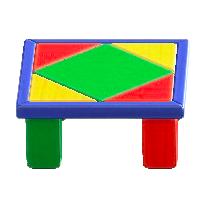 つみきテーブルのカラフルの画像