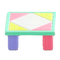 つみきテーブルのパステルの画像