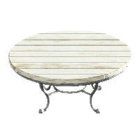 ナチュラルなガーデンテーブルのシャビーの画像