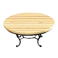 ナチュラルなガーデンテーブルのナチュラルの画像