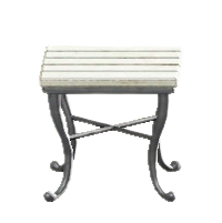 ナチュラルなスクエアテーブルのシャビーの画像