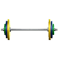 バーベルのカラフルの画像