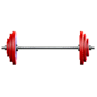 バーベルのレッドの画像