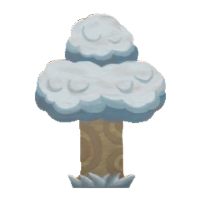 ハリボテのきの冬の画像