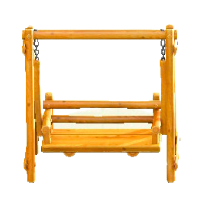 ベンチブランコのナチュラルウッドの画像