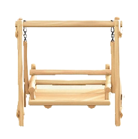 ベンチブランコのライトウッドの画像