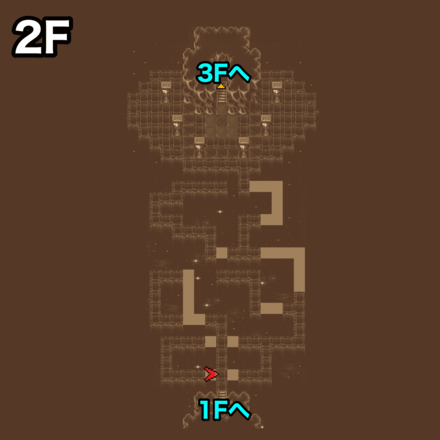 闇の世界2F：ピクセルマップ