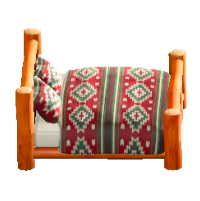 まるたのベッドのオレンジウッドの画像