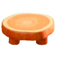 まるたのラウンドテーブルのオレンジウッドの画像