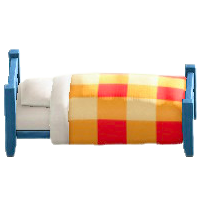 もくせいシングルベッドのブルーの画像