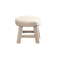 もくせいスツールのホワイトウッドの画像
