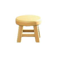 もくせいスツールのライトウッドの画像