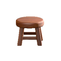 もくせいスツールのダークウッドの画像