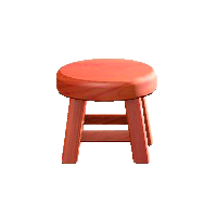 もくせいスツールのチェリーウッドの画像