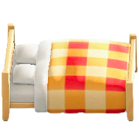 もくせいダブルベッドのライトウッドの画像