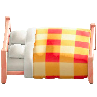 もくせいダブルベッドのピンクウッドの画像