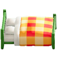 もくせいダブルベッドのグリーンの画像