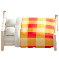 もくせいダブルベッドのホワイトウッドの画像