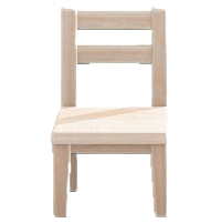 もくせいチェアのホワイトウッドの画像