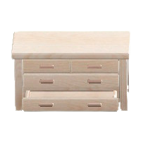 もくせいチェストのホワイトウッドの画像