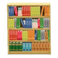 もくせいのほんだなのライトブラウンの画像