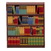 もくせいのほんだなのダークブラウンの画像