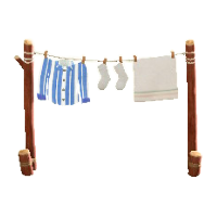 ものほしロープのブルーストライプの画像