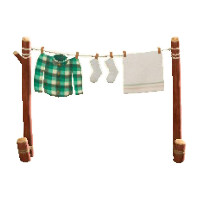 ものほしロープのグリーンチェックの画像