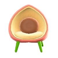 モモのチェアの白桃の画像