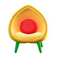 モモのチェアの黄桃の画像