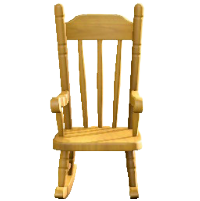 ロッキングチェアのナチュラルウッドの画像