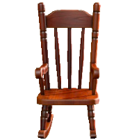 ロッキングチェアのダークウッドの画像