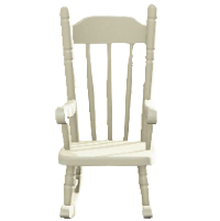 ロッキングチェアのホワイトの画像