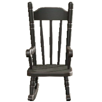 ロッキングチェアのブラックの画像